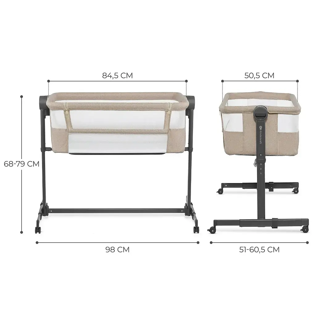 Приставная кроватка-люлька Kinderkraft Neste Up 2 Beige (KLNEUP02BEG0000) - фото 7
