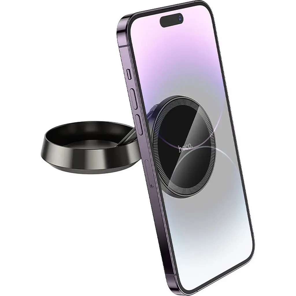 Автотримач Hoco H83 Metal Ring Magnetic Black (647939) [151314] - фото 6
