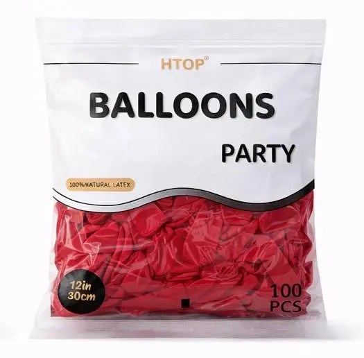 Воздушные надувные шарики HTOP Balloons Party 12 дюймов 100 шт яркие товары аксесуары для празника Красный - фото 2