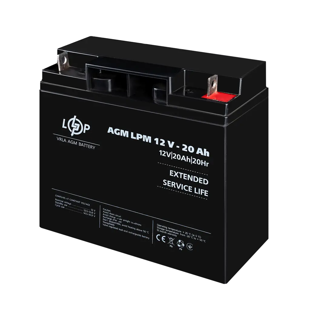Акумулятор AGM LPM 12V - 20 Ah - фото 4