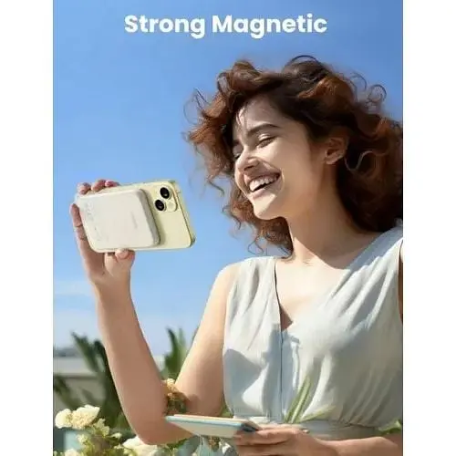 Акумулятор портативний Ugreen PB560 5000mAh MIni Magnetic Wireless 15W бежевий PB560 - фото 6
