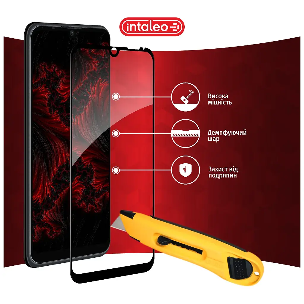 Скло захисне Intaleo Full Glue ZTE Blade A51 Black (1283126515613) - фото 5