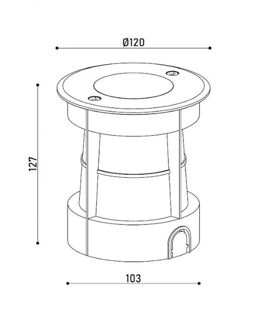 Светильник грунтовий KLOODI KDGL-SC120 GU10 ADJ HC - фото 6