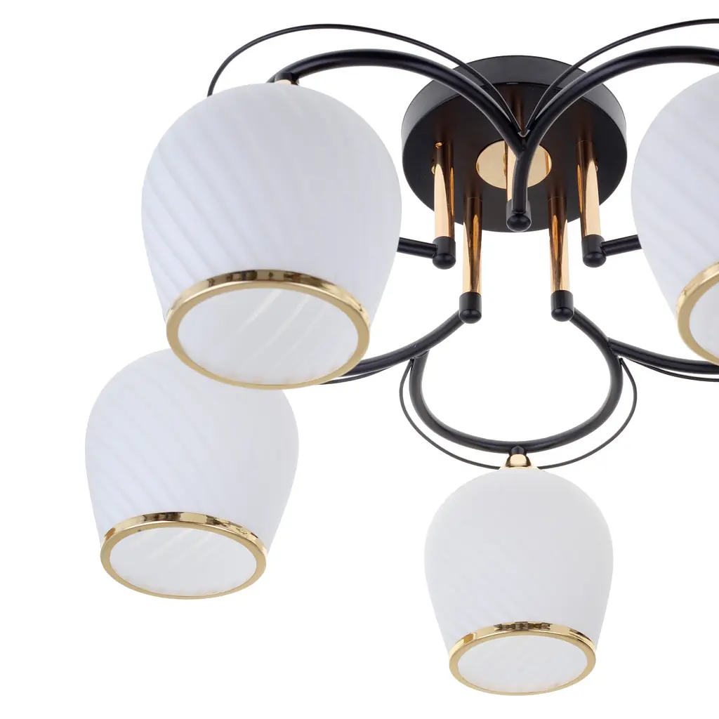 Люстра потолочная Brille в зал E27 60W BK (LK-711S/5) - фото 5