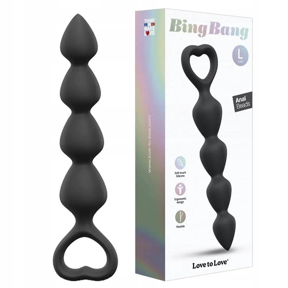 Анальні намиста Love To Love Bing Bang 18 см (чорний) - фото 7