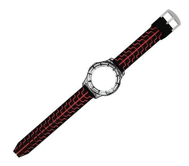 Силиконовый ремешок Primo Splint для часов Samsung Galaxy Watch 46 мм SM-R800 Black Red - фото 2