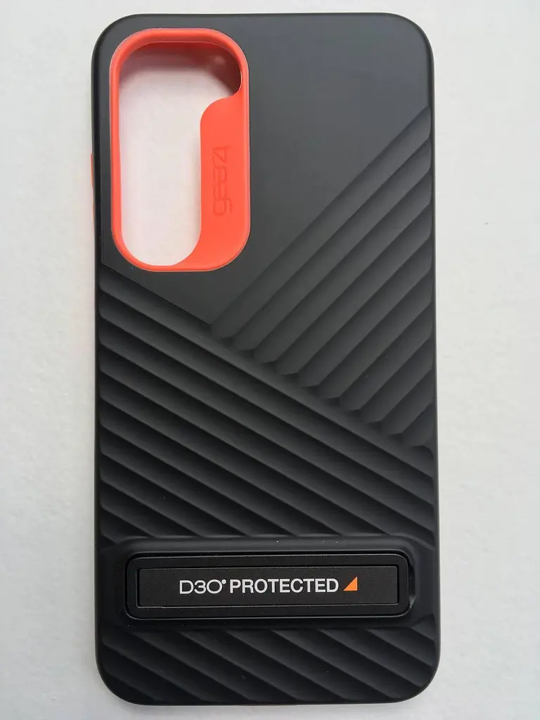 Оригінальний протиударний чохол для Samsung Galaxy S23 Plus (S916) Gear4 Battersea D3O Black Orange з підставкою - фото 3