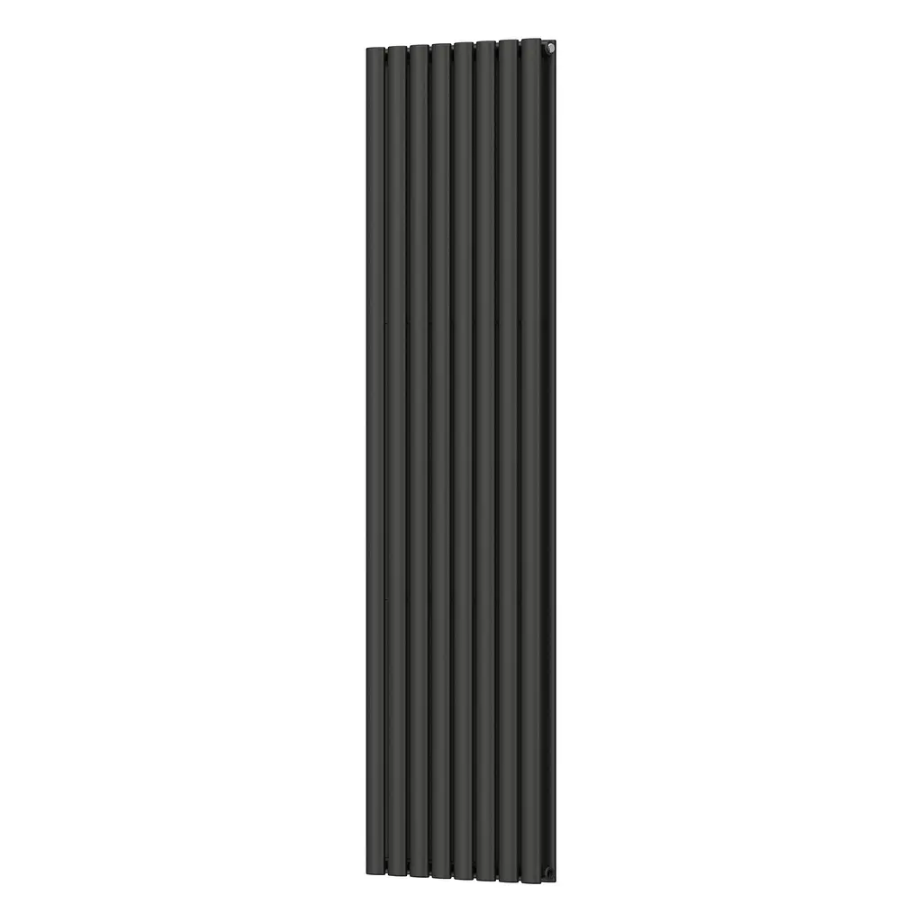 Вертикальний радіатор Navin Ellipse Double 480x1800-8, anticor, чорний муар 10-012033-4880, Чорний матовий - фото 3