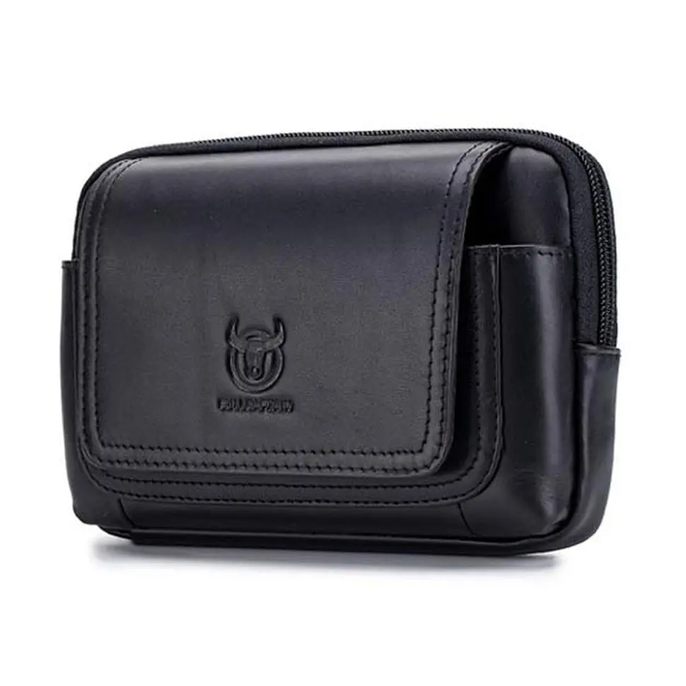 Чоловіча шкіряна поясна сумка BULL 11×16×3 см nsa0001232