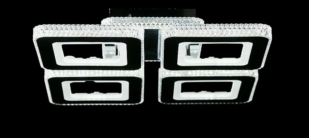 Сучасна стельова LED-люстра LT8010/4 LED (CH) - хром, 240 Вт, діаметр 52 см, від 13 до 20 м2 - фото 4