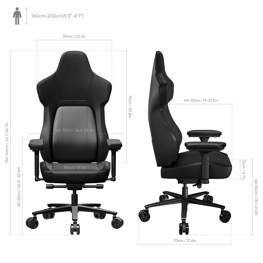 Крісло для геймерів TX3 Core Modern Black (TEGC-2057101.11) - фото 3