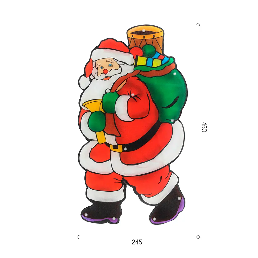 Іграшка світлодіодна підвісна MBM My Home Санта 45х24х3 см (DH-NY-74 COLOR) - фото 2