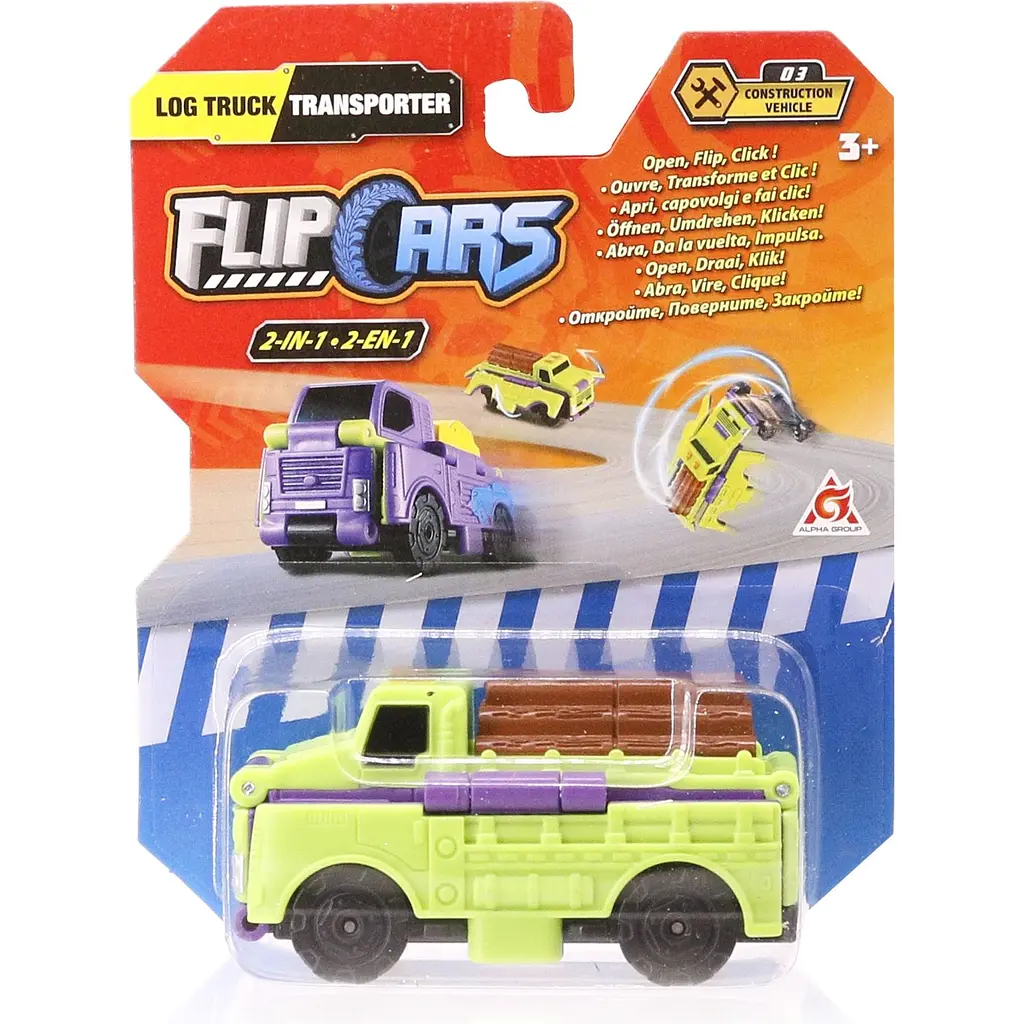Машинка-трансформер Flip Cars Лісовоз і Транспортер, 2 в 1, 8 см (EU463875-03) - фото 5
