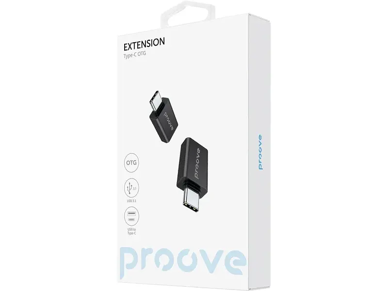Перехідник USB Type-C Proove Extension OTG USB-A to USB Type-C Black (HBEX00101001) - фото 6