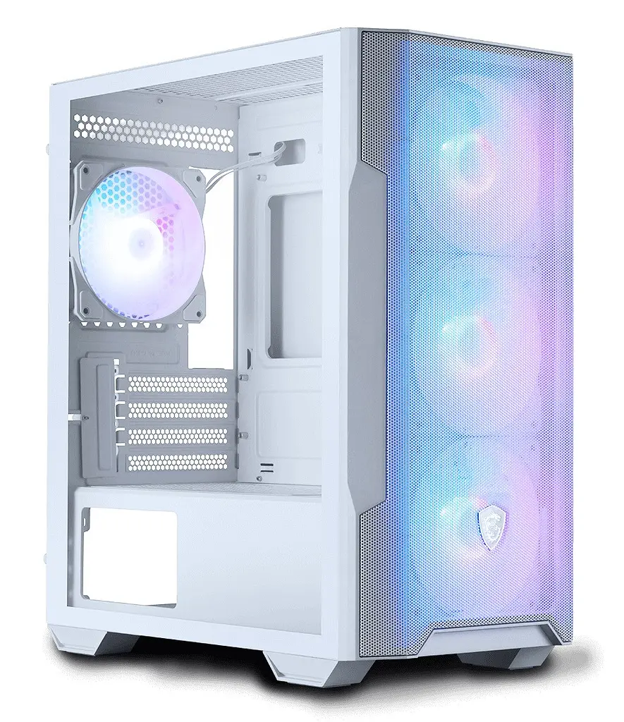Корпус MSI MAG FORGE M100R, білий, без БП, Micro Tower, Micro-ATX/Mini-ITX, 1xUSB 3.2/2xUSB 2.0, макс. CPU - 160 мм/VGA