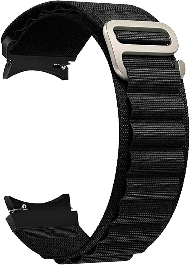 Ремінець BeWatch Alpine Loop для Samsung Galaxy Watch 4 5 6 7 Чорний (14GW1201) - фото 2