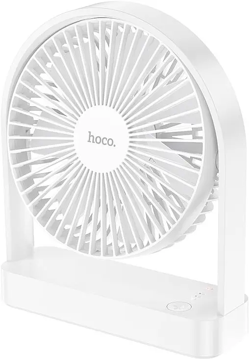 Вентилятор портативний Hoco HX65 ultra-thin desktop fan white - фото 5
