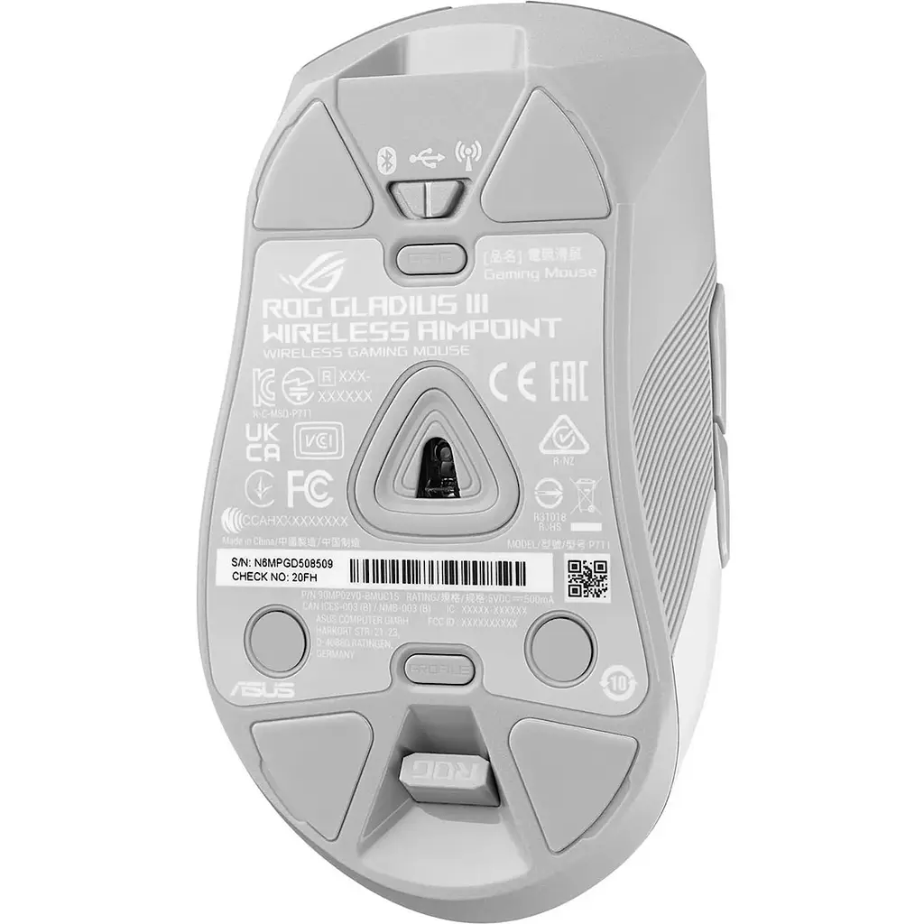 Миша Asus ROG Gladius III Wireless AimPoint RGB White (90MP02Y0-BMUA11) [128742] - фото 5