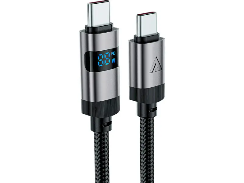 Кабель Acefast C15-03 USB-C to USB-C 60W 1.2м Black (6974316283720) - фото 2