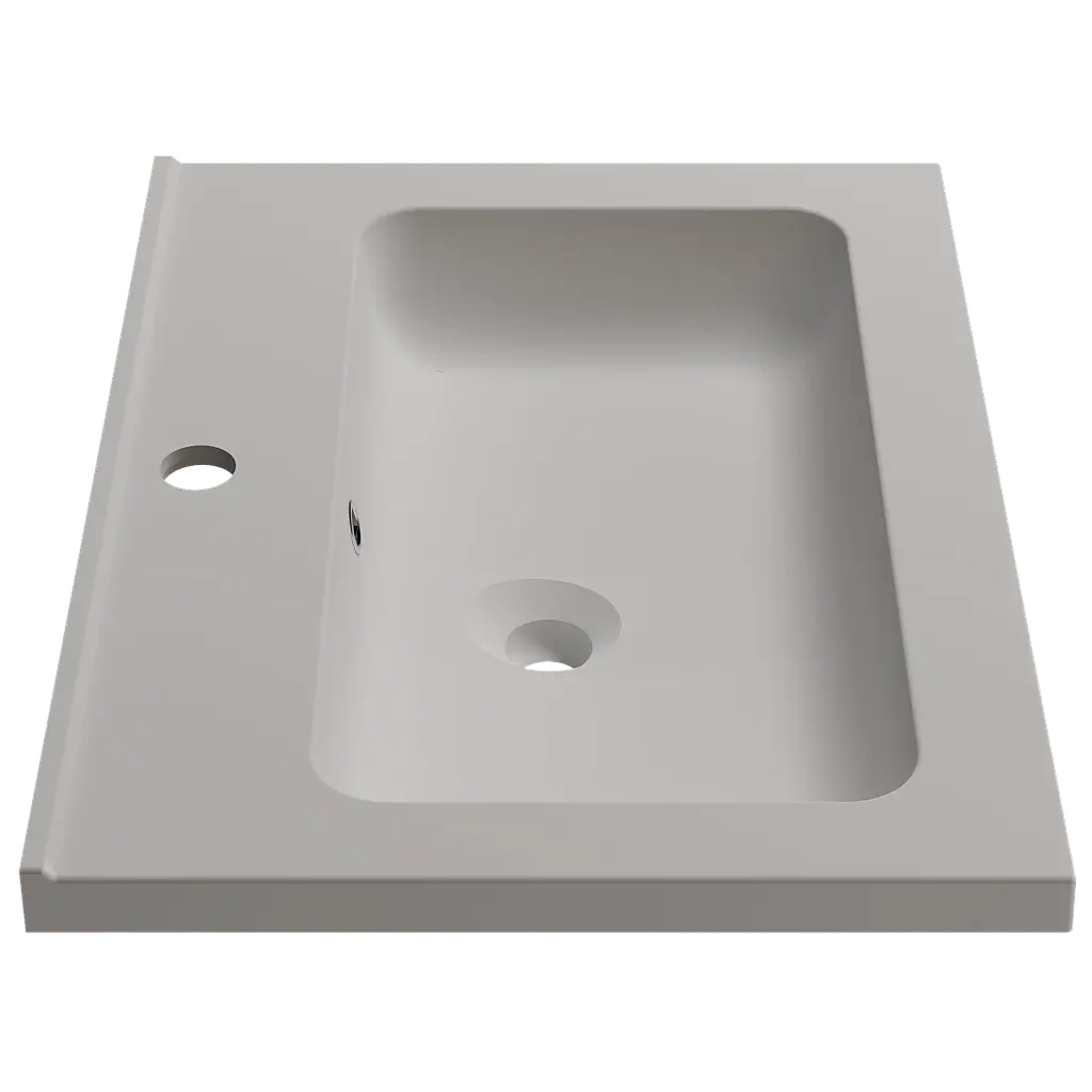 Раковина матовая врезная Amidicon Rodeo 60 600x450 из литого камня RODEO_60_MAT, Белый матовый - фото 3