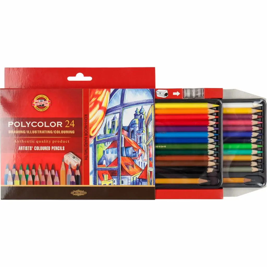 Олівці кольорові Koh-i-Noor Polycolor художні 24 кольорів (3834) - фото 3