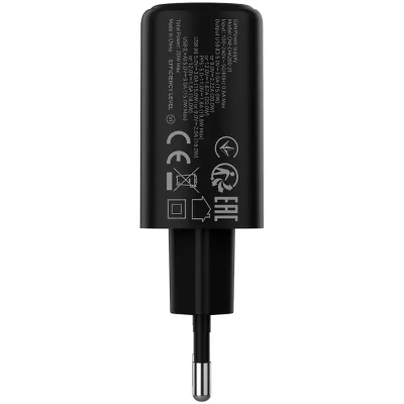 Зарядний пристрій Canyon OnCharge 200 20W 1xPD 1xQC EU Black (CNE-CHA200-31) - фото 4