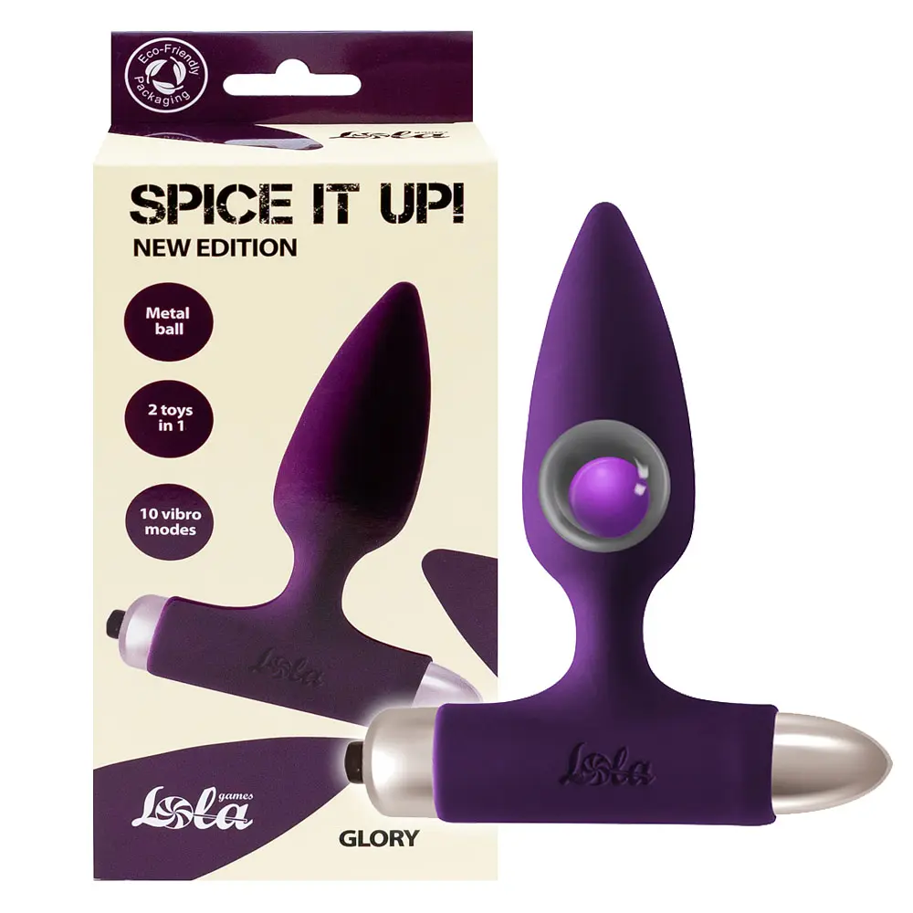 Анальна пробка з вібрацією Lola Games Glory 11 см (фіолетовий) - фото 4