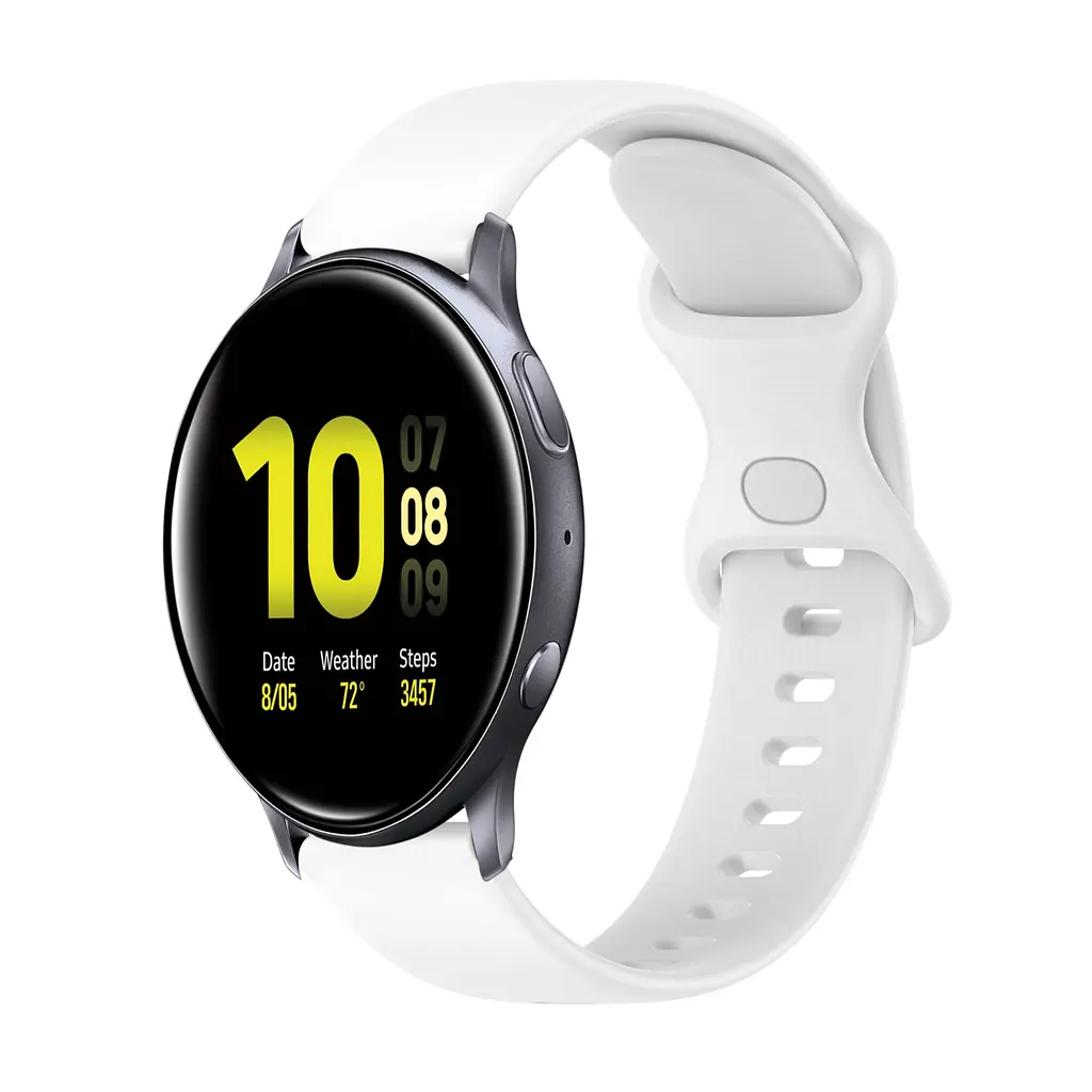 Силіконовий ремінець для смарт-годин BeWatch Amazfit універсальний 20 мм L Білий (101N3L02.2) - фото 7