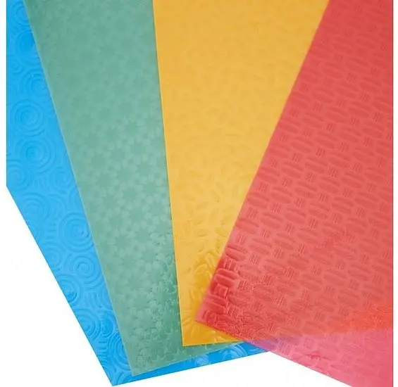 Набір пластика кольорового Maxi, з тисненням, А4, 9 листів (MX61953) - фото 2