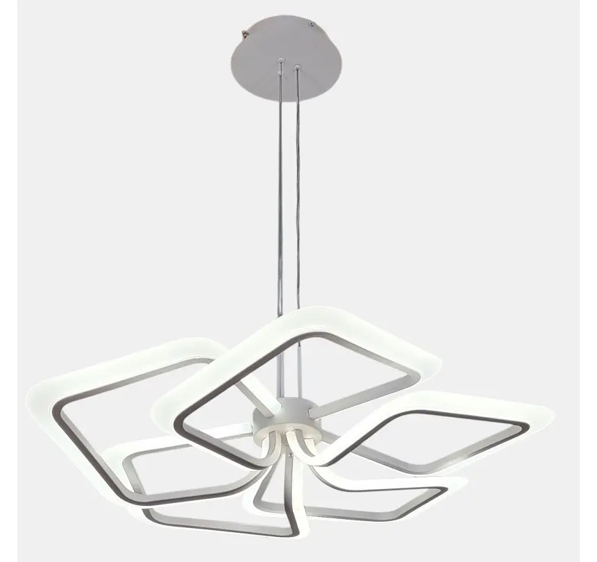 Біла компактна підвісна LED люстра з 5 контурами Artlight 2406-5DS-WH - фото 5