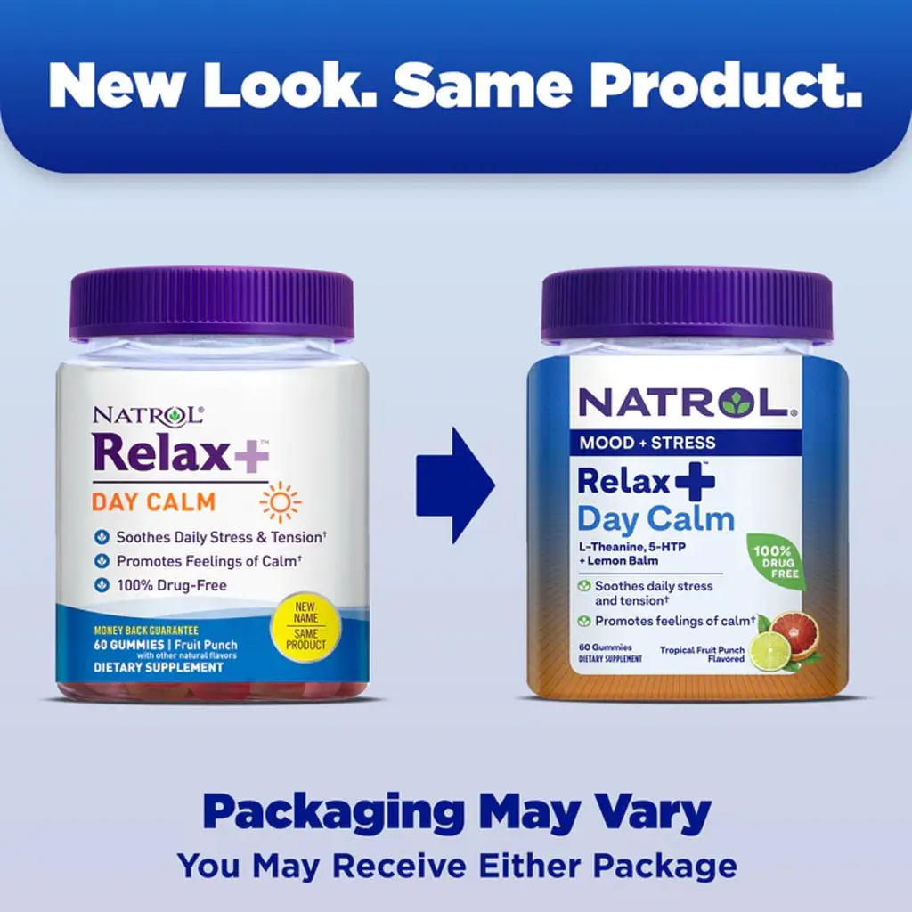 Комплекс Natrol Relax+ Day Calm розслаблення та спокій зі смаком фруктів 60 цукерок (NTL07635) - фото 5