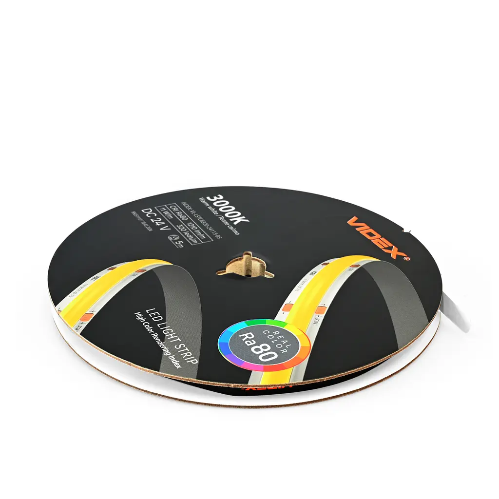 LED стрічка Videx COB DC24V 55W 5M 3000K Ra80 IP20 VL-LSTCB320-24113-B5)  - фото 3
