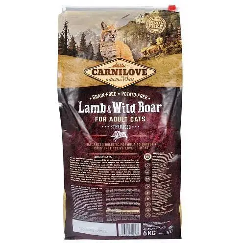 Сухой корм Carnilove Cat Sterilised для стерилизованных кошек ягненок и кабан 6 кг - фото 4