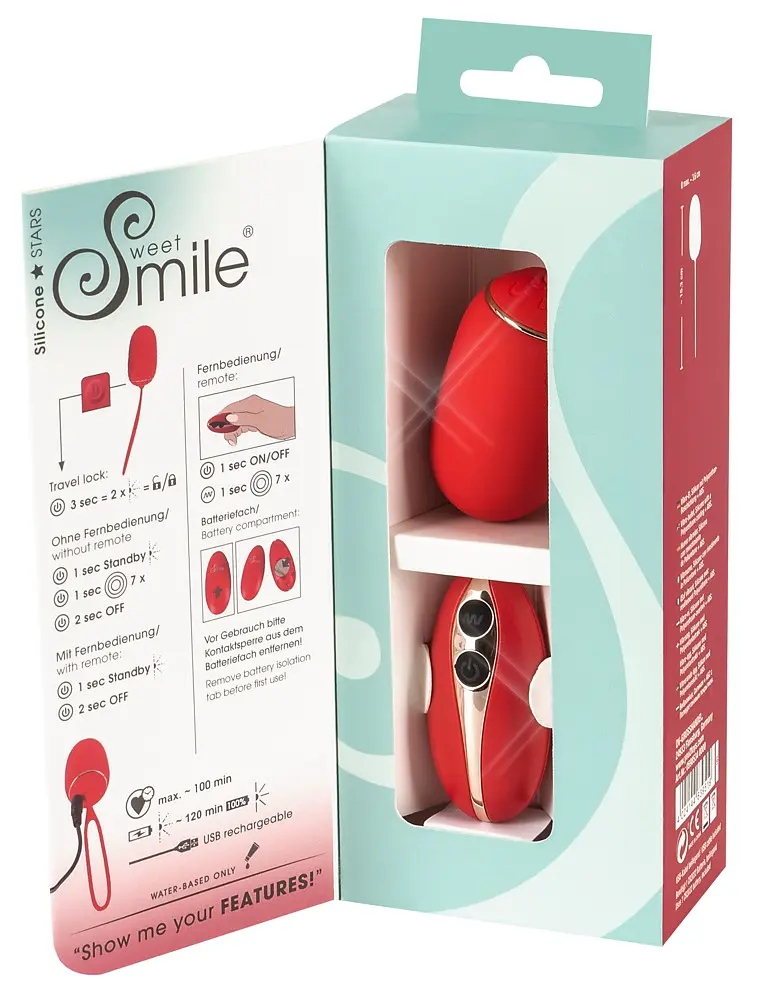 Віброяйце Sweet Smile Remote Controlled Love Ball - фото 6