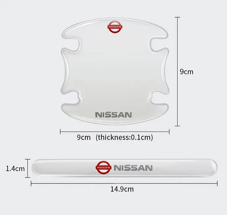 Комплект захисних плівок Нано під ручки авто (відбійник на дверях) Nissan 8 шт - фото 4