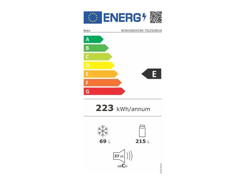 Вбудований холодильник Beko BCNA306E42SN - фото 4