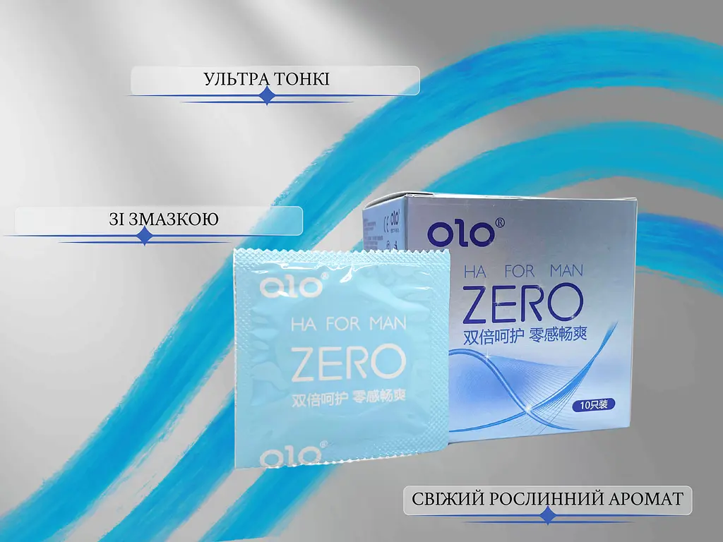 Набір презервативів Olo: Physical Delay Sleeve 10 шт. + 0.01 Zero ультратонкі10 шт. (ROZ6501052027) - фото 5