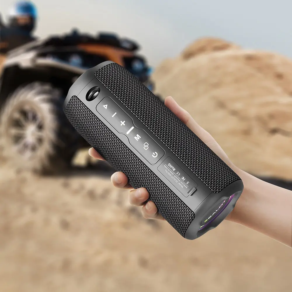 Портативна bluetooth колонка Zealot S49 Pro з LED підсвічуванням чорний - фото 7