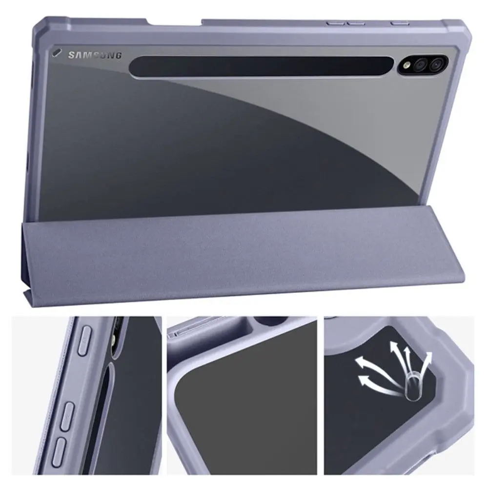 Чехол TPUCristal SlimTPU Spen holder Samsung Galaxy Tab S9 Plus/S9+ FE/S10+ 12.4 Фиолетовый - фото 5