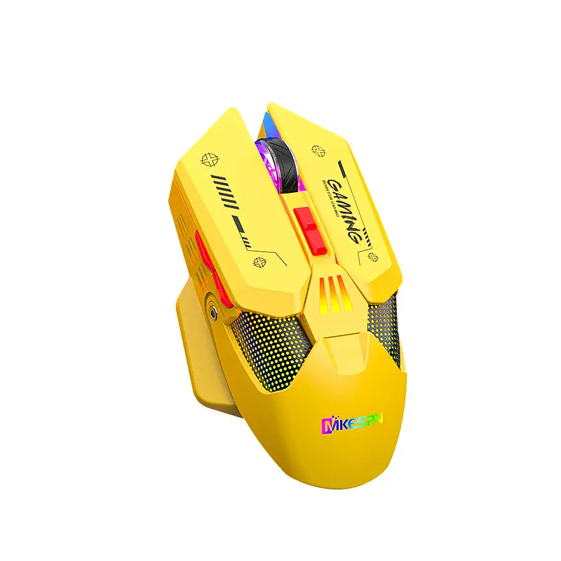 Миша бездротова ігрова з акумулятором та підсвідкою Imice 2.4 gHz MiKespN W19 E-Sports Yellow - фото 3