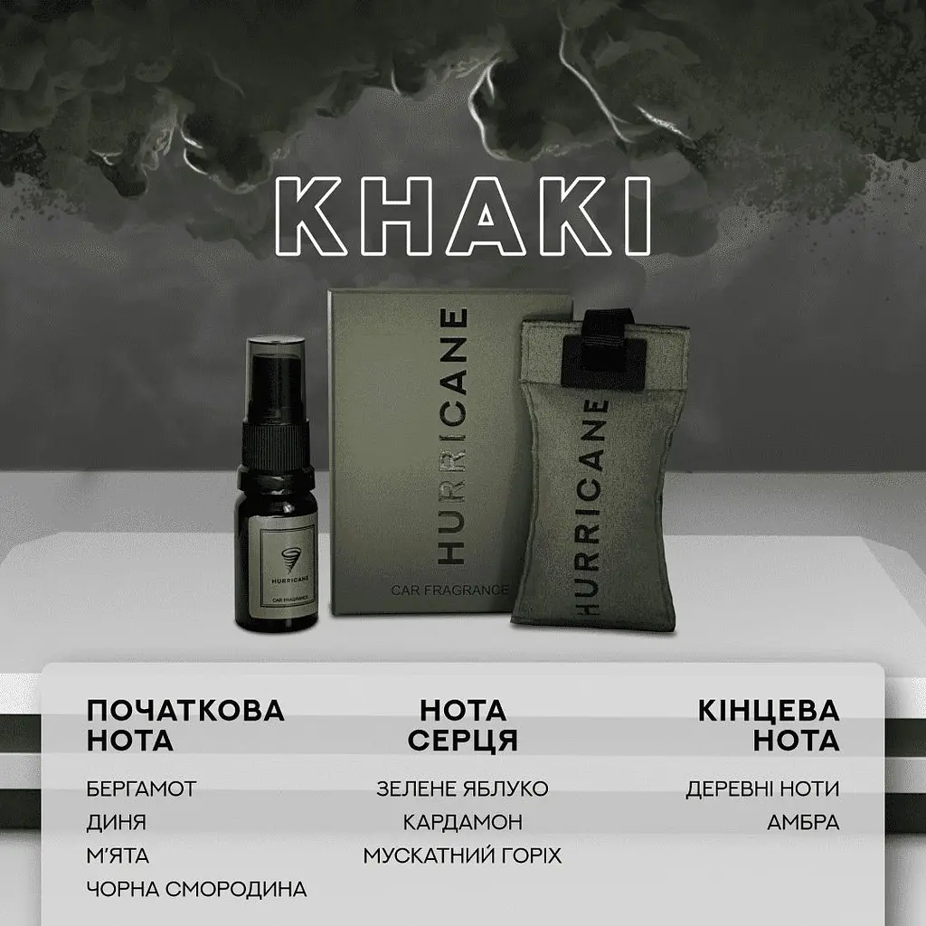 Автомобільне аромасаше Hurricane Khaki Mirror Standart [135335] - фото 2