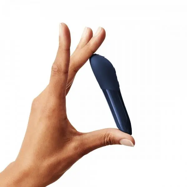 Лубрикант We-Vibe Tango X + 50 мл - потужний міні-вібратор, 10х2.3 см, синій - фото 6