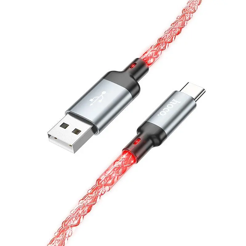 Кабель HOCO U112 Shine charging data cable for Type-C сірий - фото 3