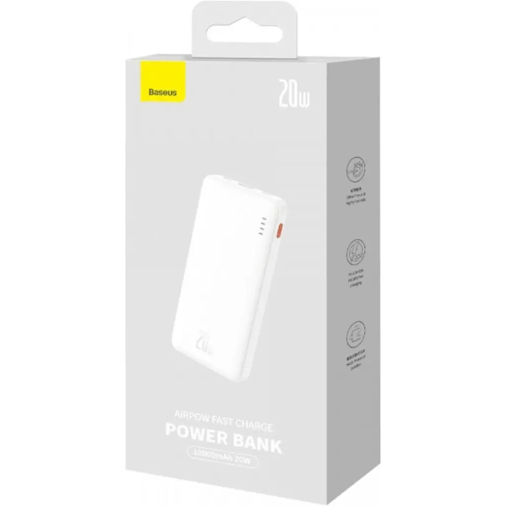 Зовнішній акумулятор Baseus Airpow 10000mAh 20W White (PPQD090002) [157822] - фото 10