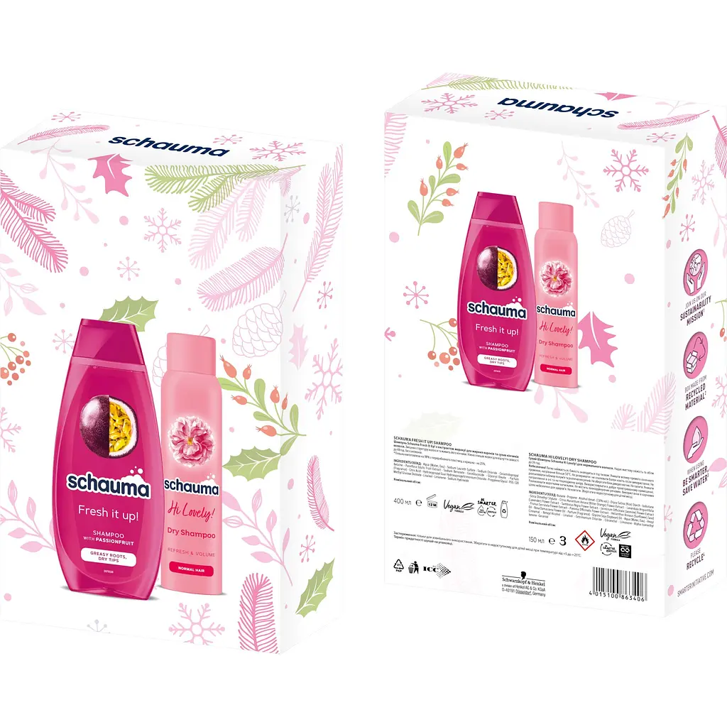 Уценка. Набор Schauma Fresh it Up. Refresh & Volume Шампунь 400 мл + сухой шампунь 150 мл - фото 6