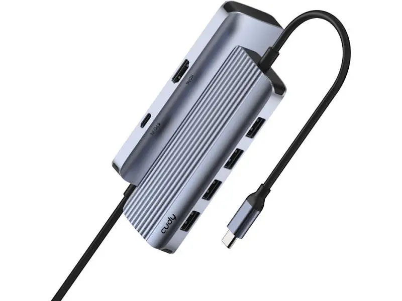 USB-хаб CUDY UH500 Grey - фото 3