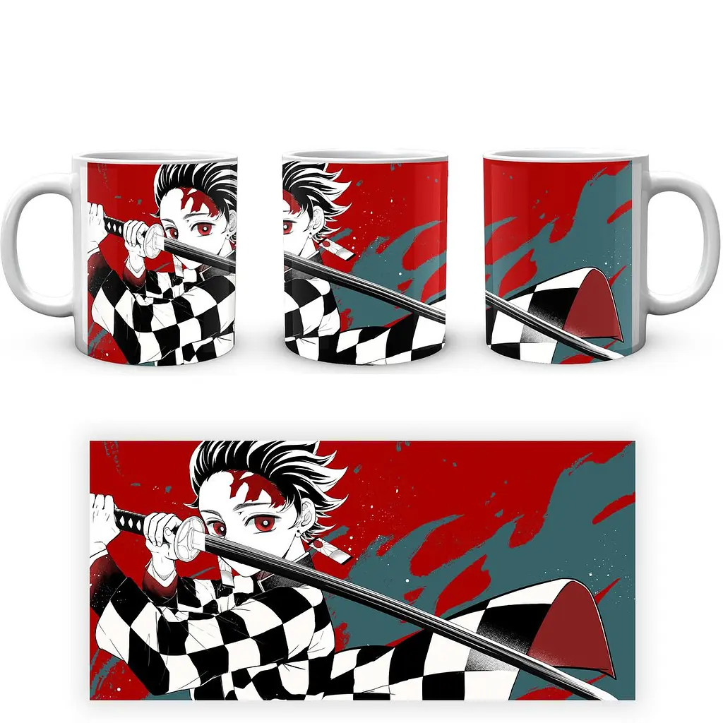 Кухоль GeekLand Kimetsu no Yaiba Клинок, який знищує демонів Танджиро KY 002.10 330 мл білий - фото 4
