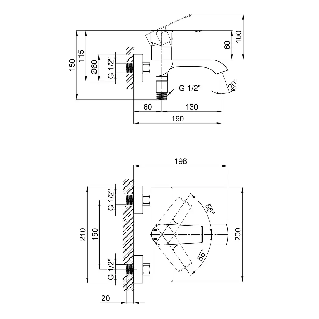 Змішувач для ванни Qtap Zelnava 3050101C (QTZELN3050101C) - фото 2