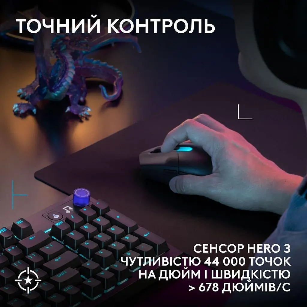 Мышь Logitech G305 X Superlight Wireless Gaming Mouse Black (910-007739) - фото 5