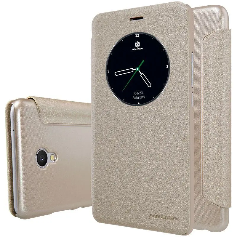 Чехол-книжка Nillkin Sparkle case Meizu M3e Gold - фото 2
